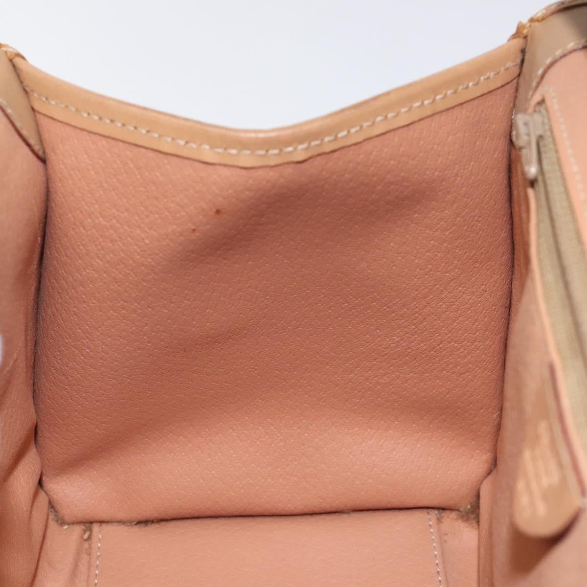 Celine Vintage Macadam Handbag Canvas and Leather, Brown, Canvas, Handbag