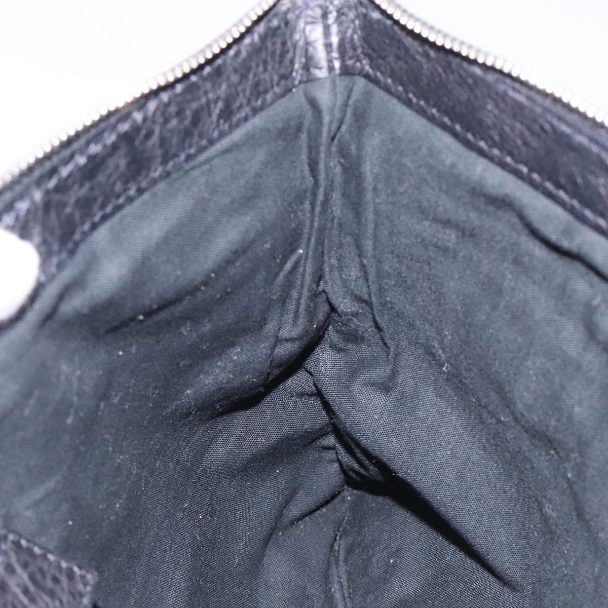 Balenciaga Classic City Clip Pouch Leather, BLACK, LEATHER, Clutche & pouche