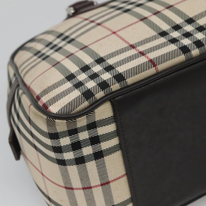 Burberry Nova Check Bowling Bag Canvas, BEIGE, NYLON, Handbag