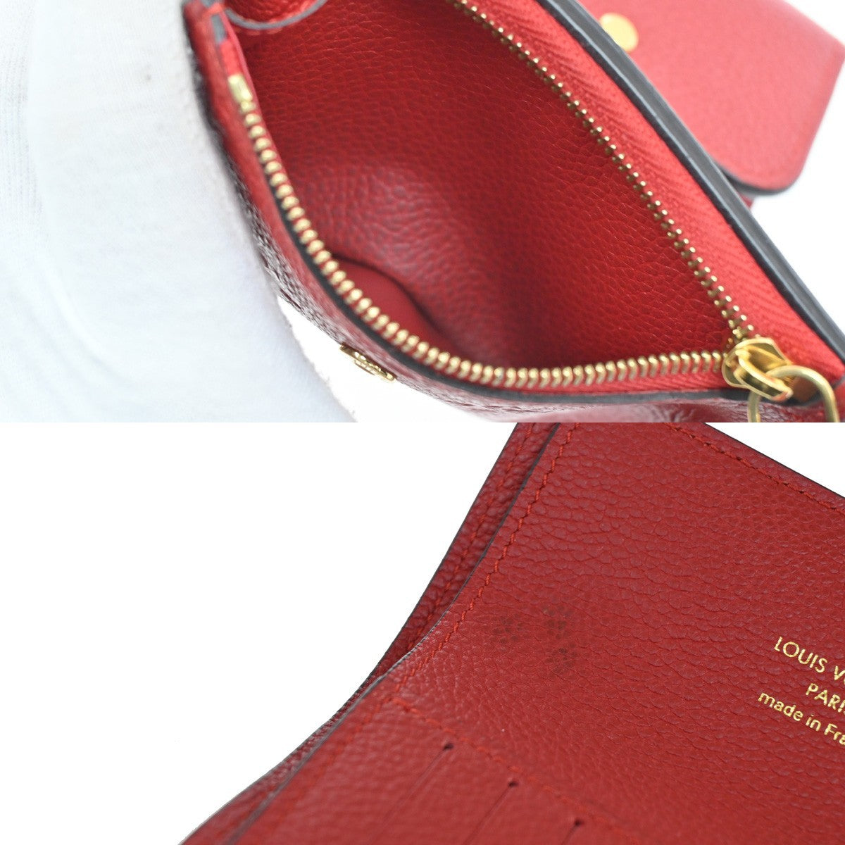 Louis Vuitton Pont Neuf Wallet Monogram Empreinte Leather, Red, Leather, Wallet