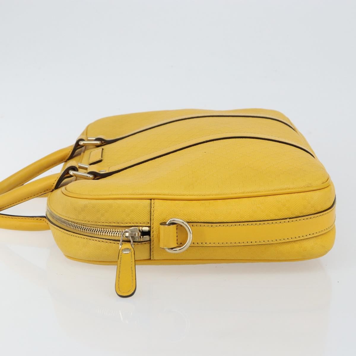 Gucci Diamante bright briefcase Leather, YELLOW, LEATHER, Briefcase