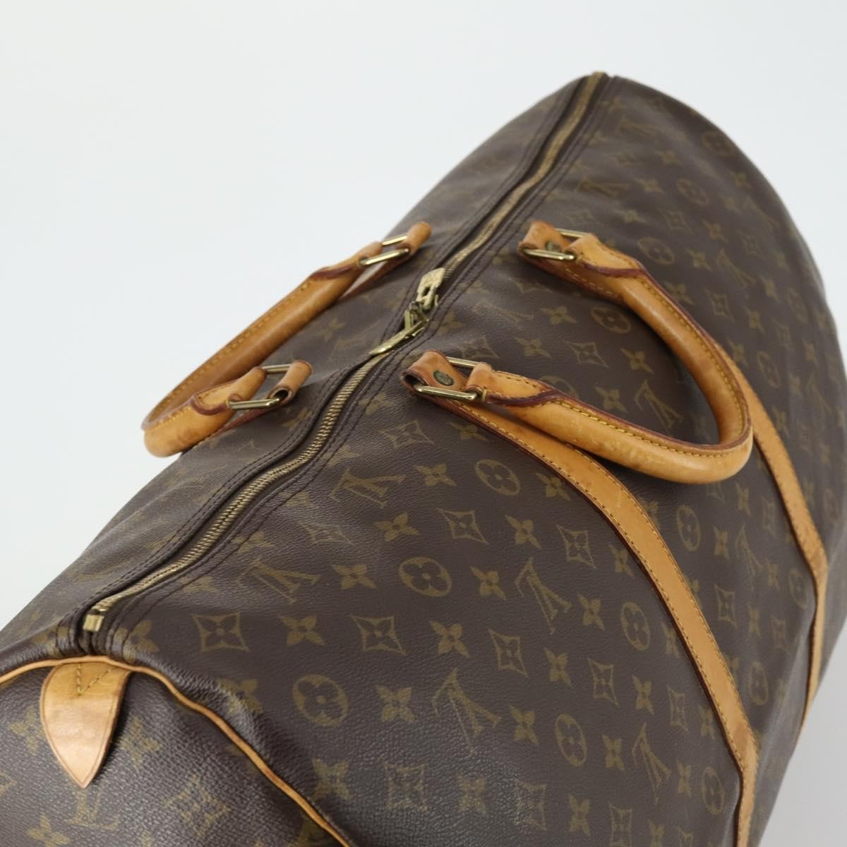 Louis Vuitton Keepall Bag Monogram Canvas, BROWN, CANVAS, Travel bag