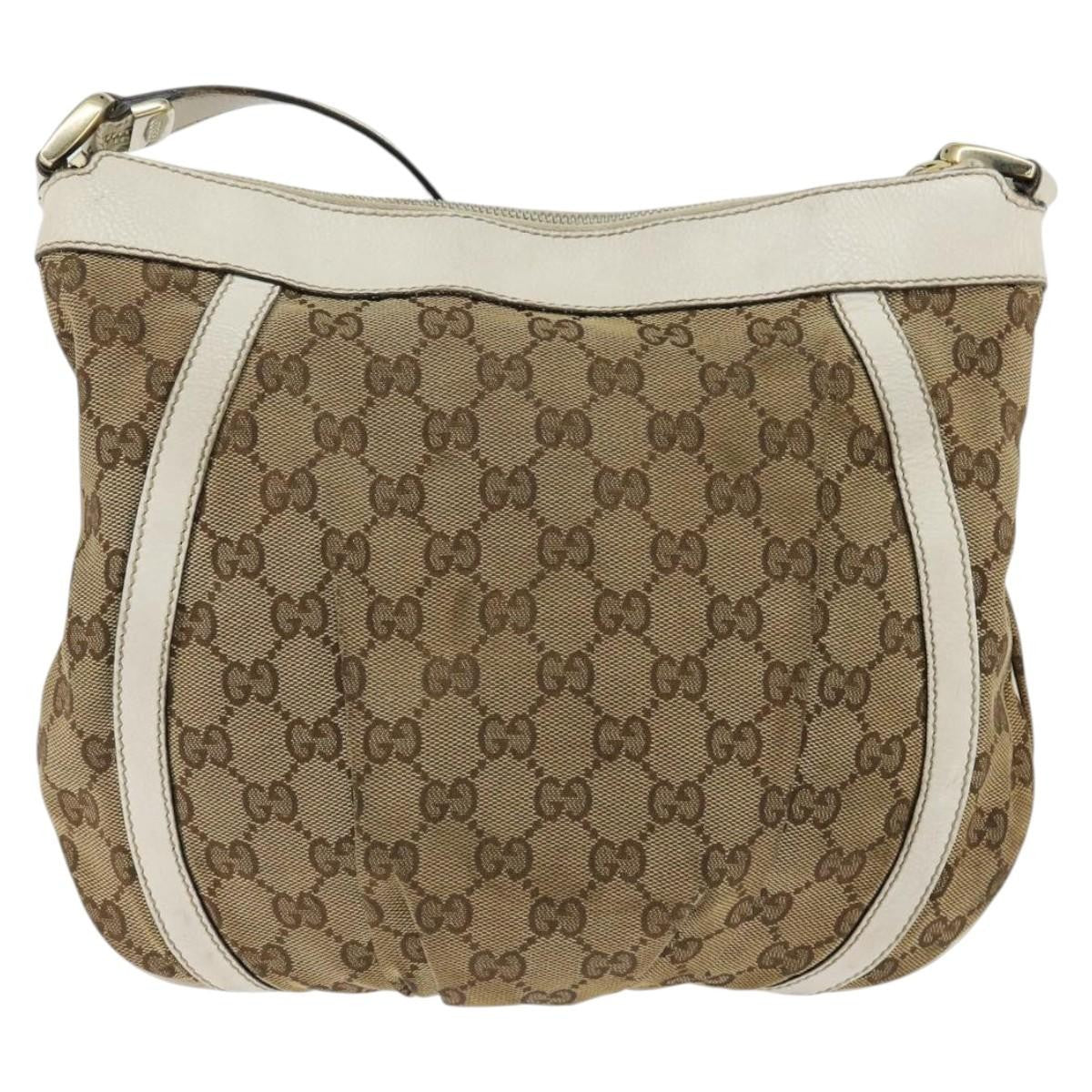 Gucci D Ring Messenger Bag GG Canvas, BEIGE, CANVAS, Shoulder bag