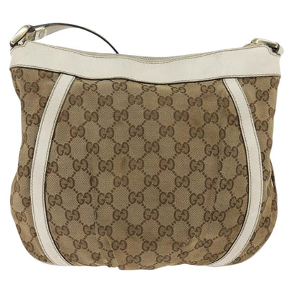 Gucci D Ring Messenger Bag GG Canvas, BEIGE, CANVAS, Shoulder bag