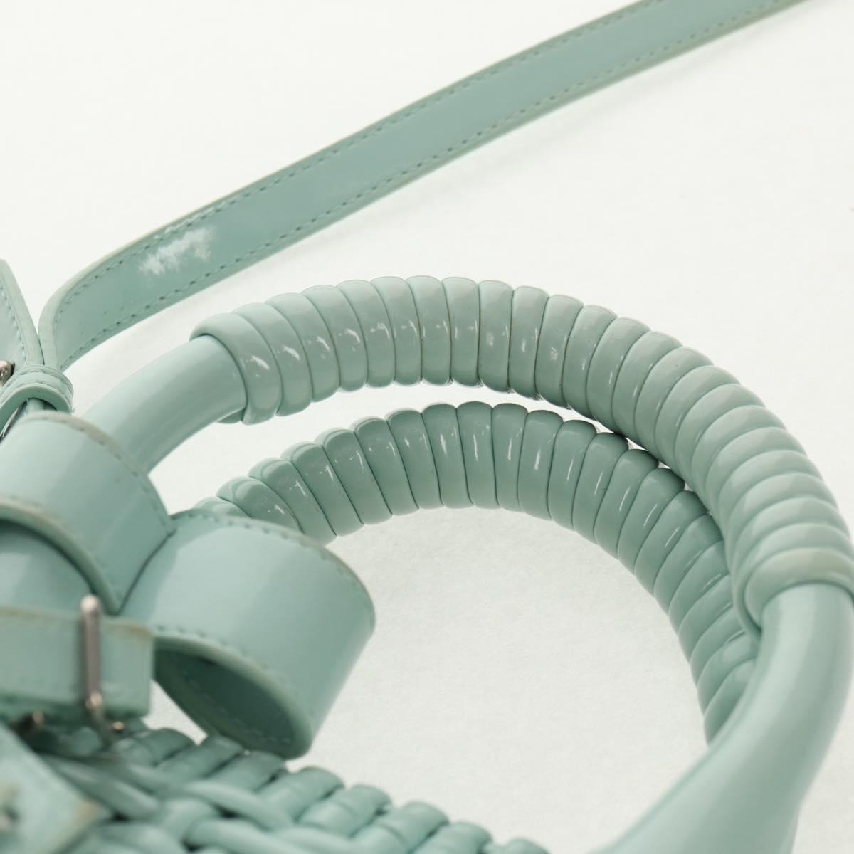 Balenciaga Bistro Panier Bag Woven Faux Leather, GREEN, RUBBER, Tote bag