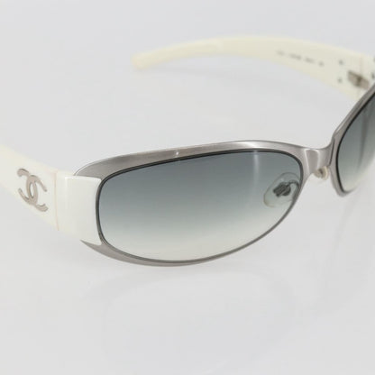 Chanel Logo CC Sunglasses Metal, WHITE, METAL, Sunglasse