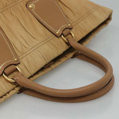 Prada Gaufre Tote Nappa Leather, BEIGE, LEATHER, Tote bag