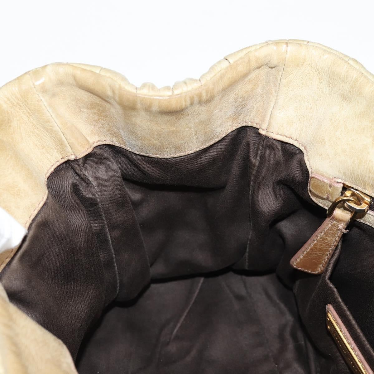 Miu Miu Coffer Convertible Satchel Leather, BEIGE, LEATHER, Handbag