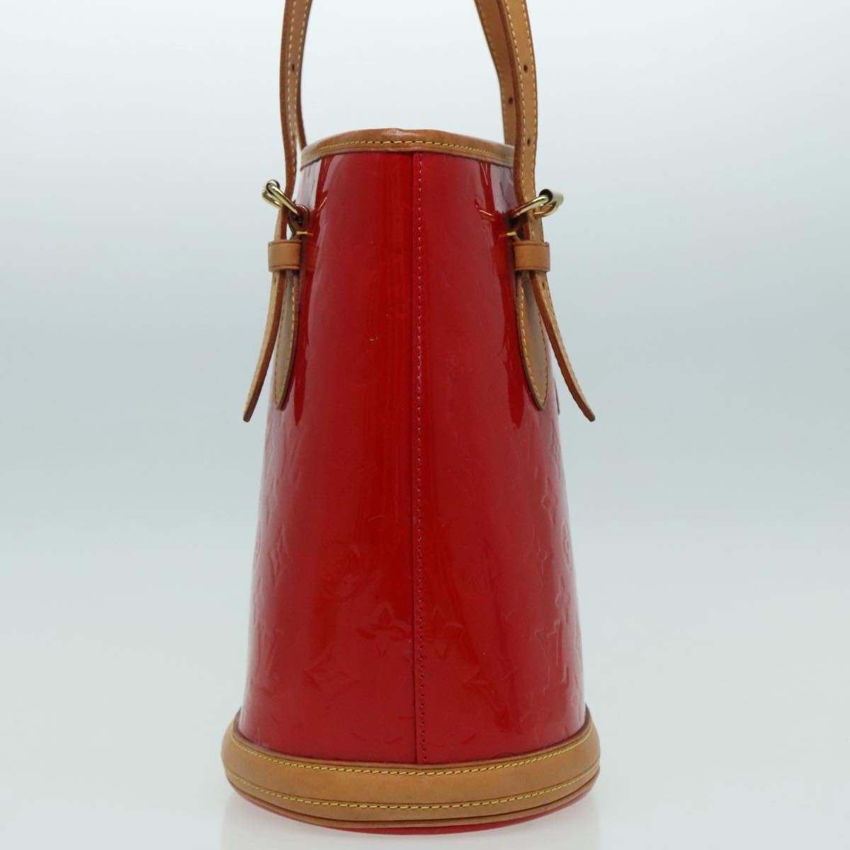 Louis Vuitton Bucket Bag Monogram Vernis, RED, PATENT_LEATHER, Handbag