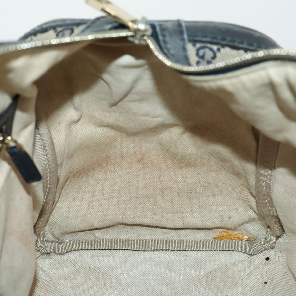 Gucci Vintage Web Boston Bag GG Canvas, NAVY, CANVAS, Handbag