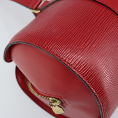 Louis Vuitton Soufflot Handbag Epi Leather, Red, Leather, Handbag