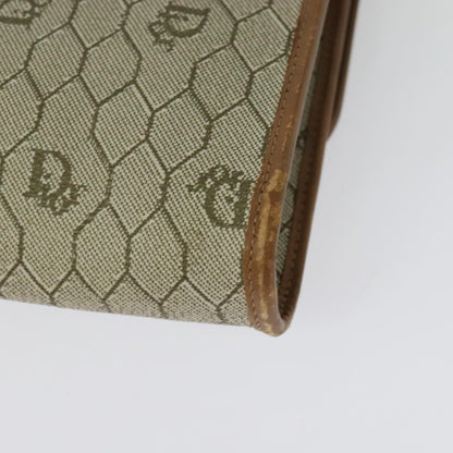 Christian Dior Vintage Honeycomb chain Canvas, BEIGE, CANVAS, Handbag