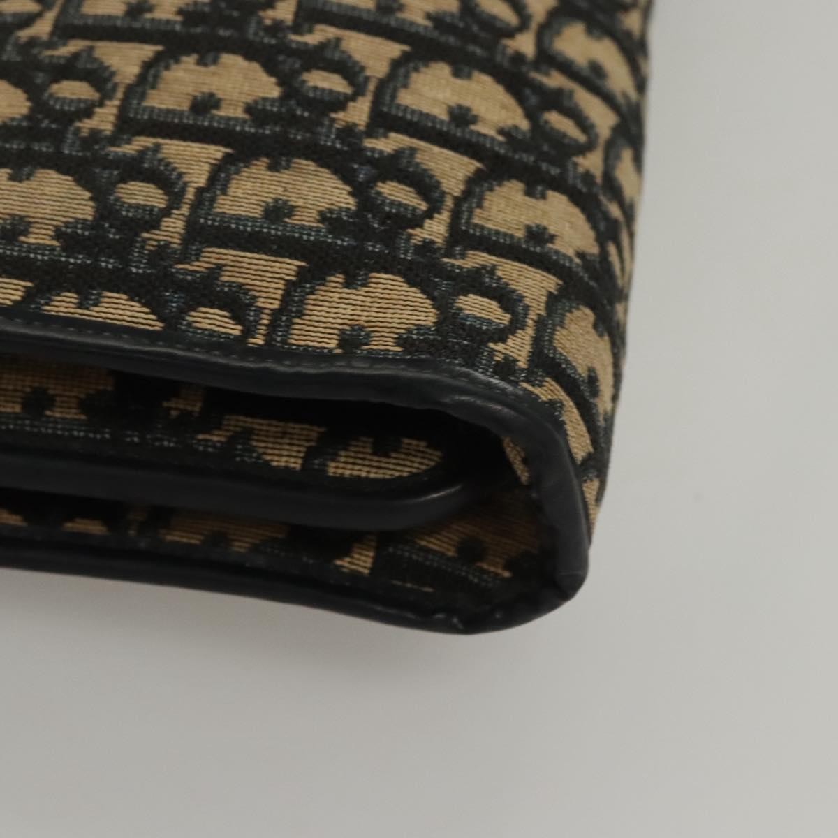 Christian Dior Vintage Trotter Shoulder Bag Canvas, NAVY, CANVAS, Shoulder bag