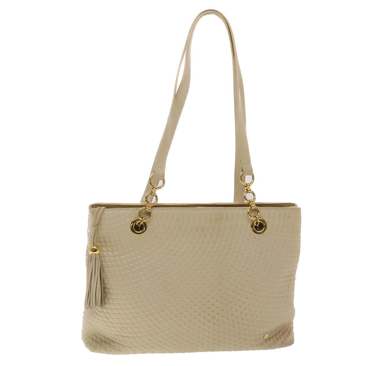 Bally Vintage Shoulder Bag Leather, BEIGE, LEATHER, Shoulder bag