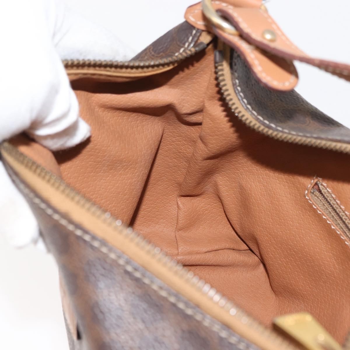 Celine Vintage Macadam Handbag Macadam, BROWN, CANVAS, Handbag