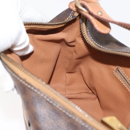 Celine Vintage Macadam Handbag Macadam, BROWN, CANVAS, Handbag