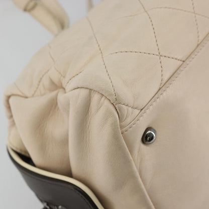 Chanel Matelassé Lambskin leather, Neutral, Leather, Handbag