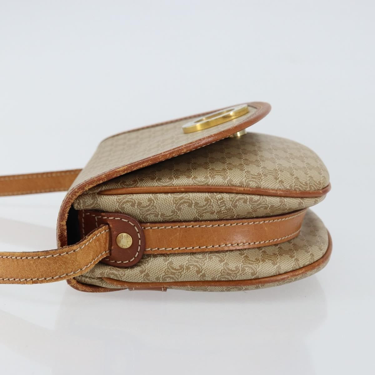 Celine Macadam Shoulder Bag PVC Leather, BEIGE, PVC, Shoulder bag