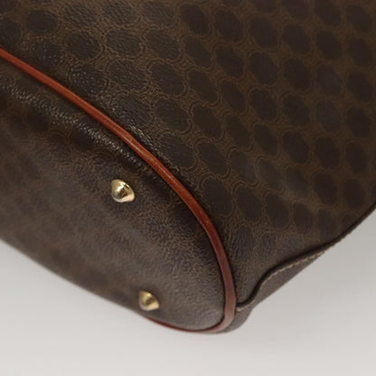 Celine Vintage Macadam Handbag Leather, BROWN, LEATHER, Handbag