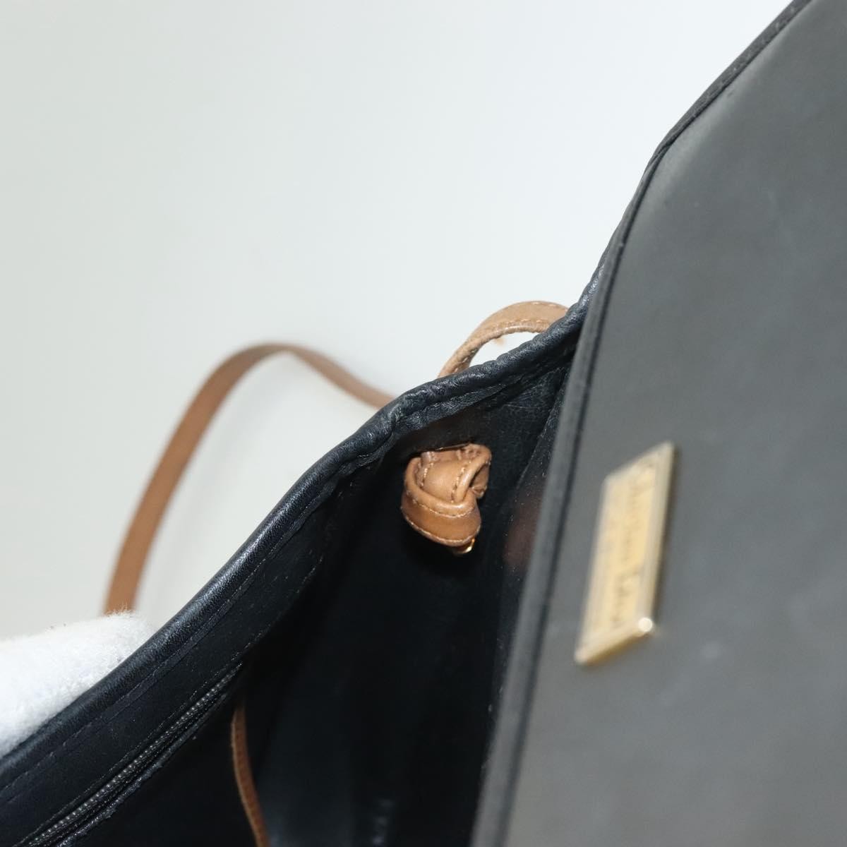 Christian Dior Vintage Trotter Crossbody Bag Leather, BLACK, LEATHER, Clutche & pouche