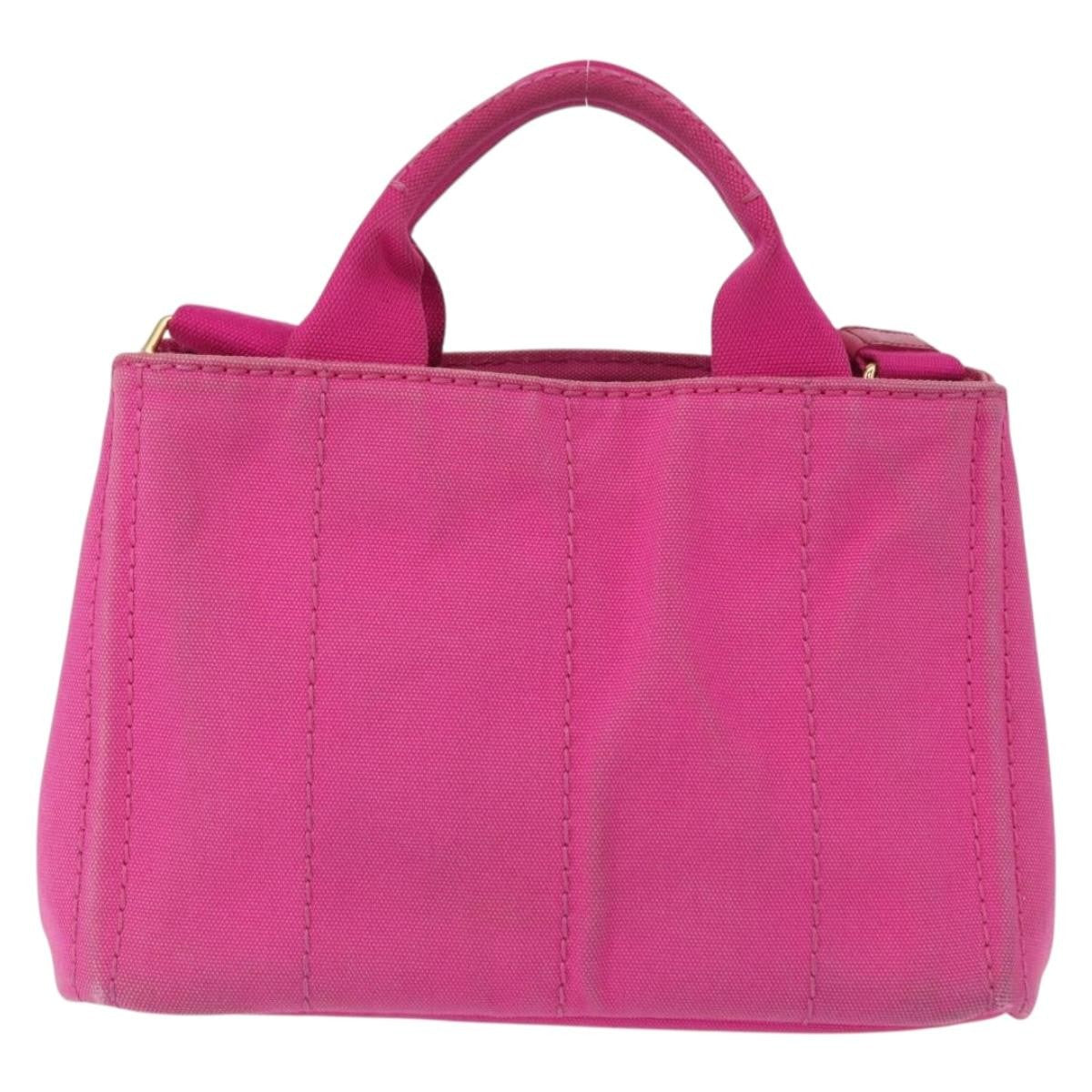Prada Canapa Open Tote Canvas, PINK, CANVAS, Shoulder bag