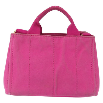 Prada Canapa Open Tote Canvas, PINK, CANVAS, Shoulder bag