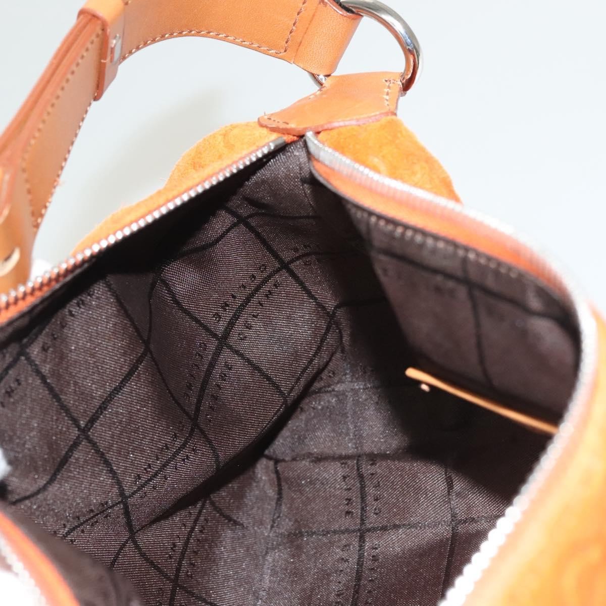 Celine C Macadam Handbag Suede, ORANGE, SUEDE, Handbag