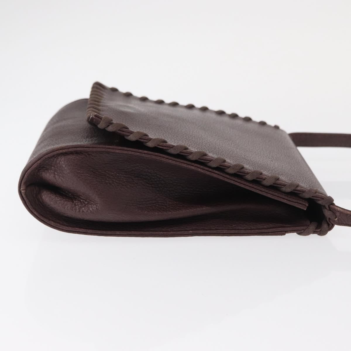 Saint Laurent Vintage Shoulder Bag Leather, PURPLE, LEATHER, Shoulder bag