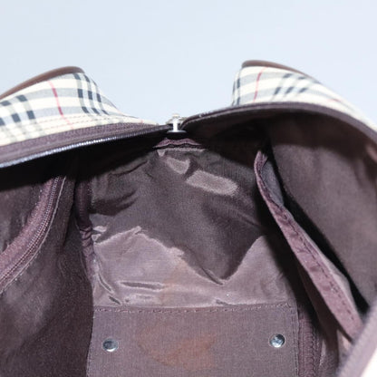 Burberry Nova Check Bowling Bag Canvas, BEIGE, CANVAS, Travel bag