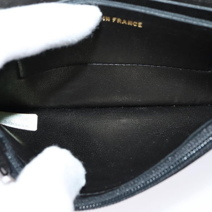 Chanel Classic Card Holder on Chain Wristlet Leather, BLACK, LEATHER, Wallets