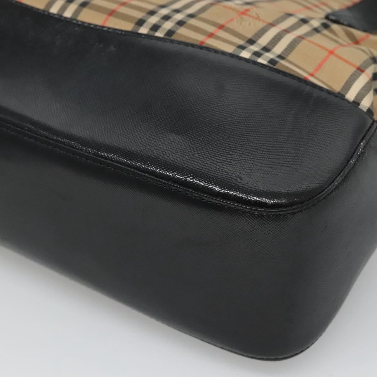 Burberry Nova Check Tote Canvas and Leather, BEIGE, CANVAS, Tote bag