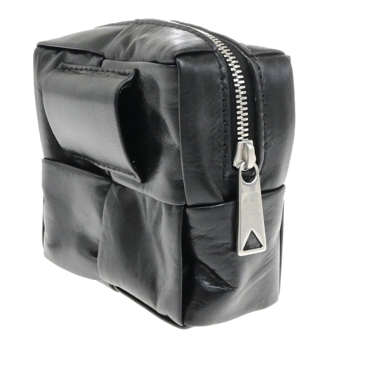 Bottega Veneta Cassette Belt Bag Padded Intrecciato Leather, BLACK, LEATHER, Crossbody bag