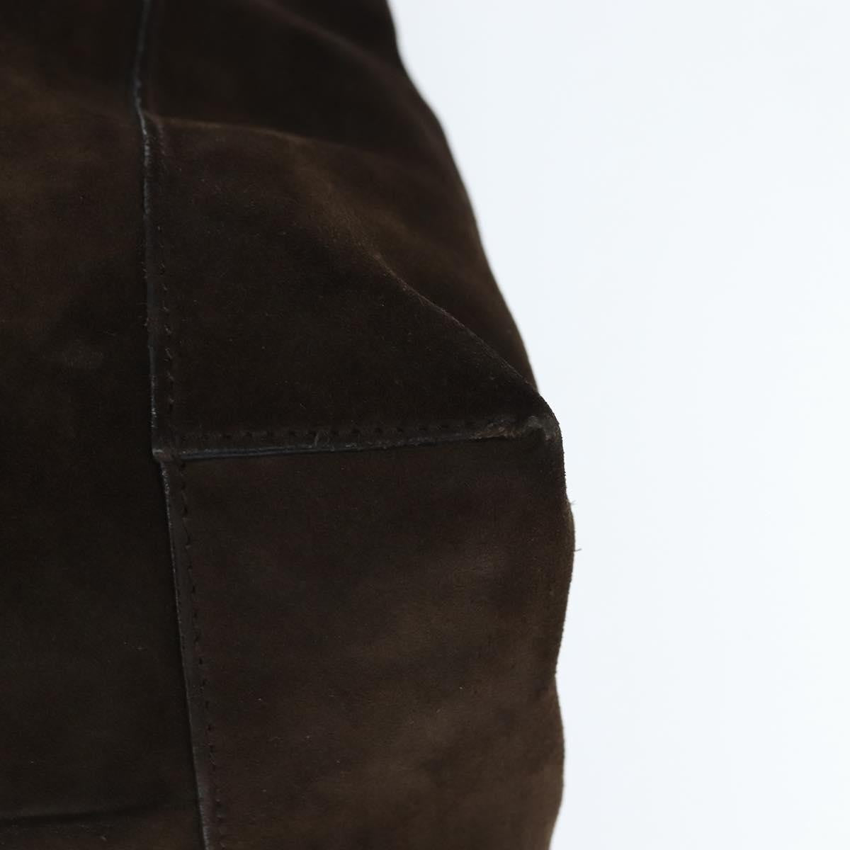 Gucci Hobo Shoulder Bag Suede, BROWN, SUEDE, Shoulder bag