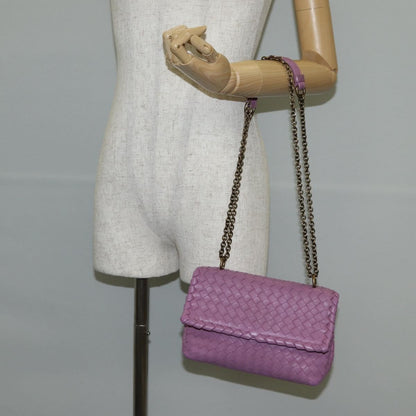Bottega Veneta Olimpia Crossbody Bag Intrecciato Nappa, PURPLE, LEATHER, Crossbody bag