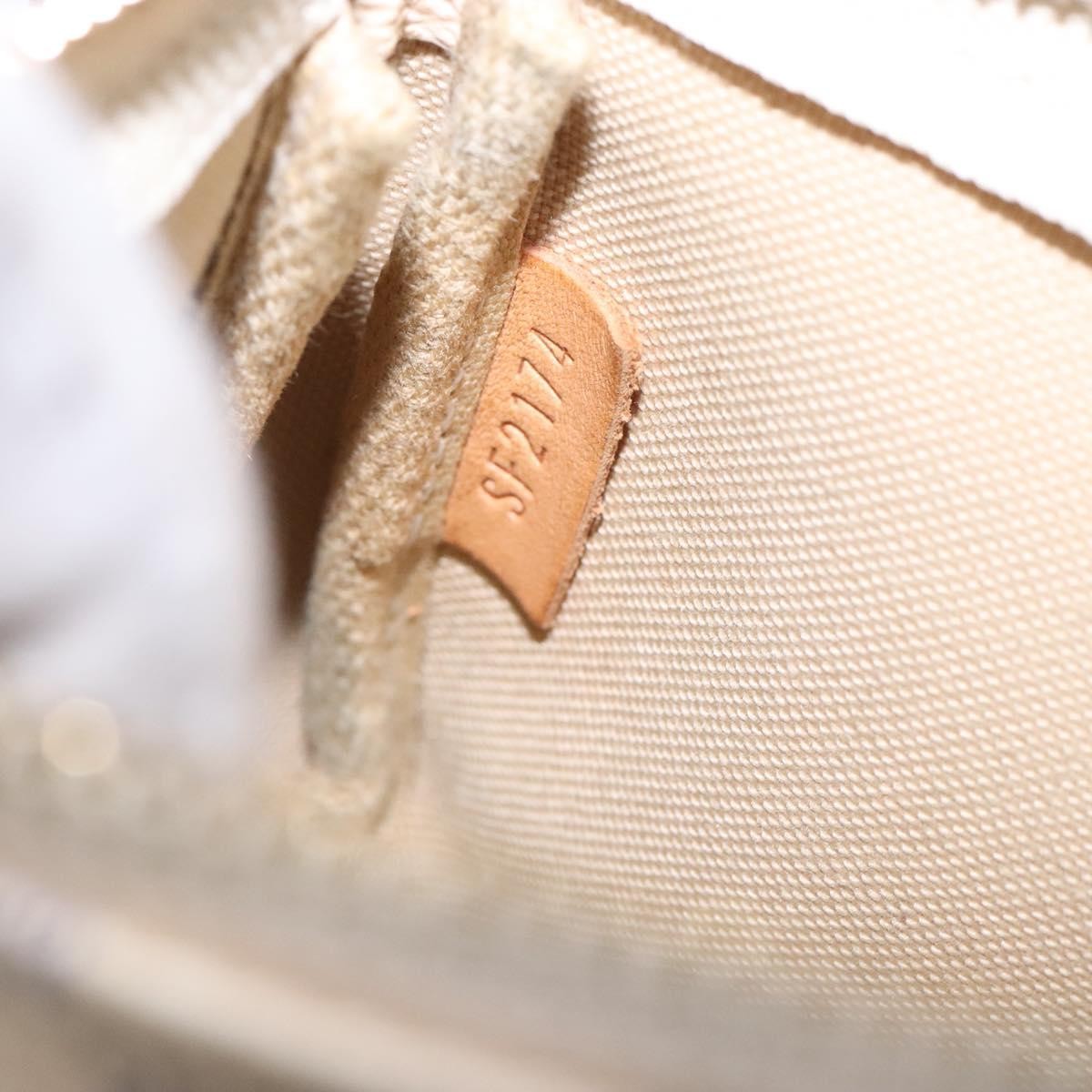 Louis Vuitton Pochette Accessoires Damier, WHITE, CANVAS, Clutche & pouche