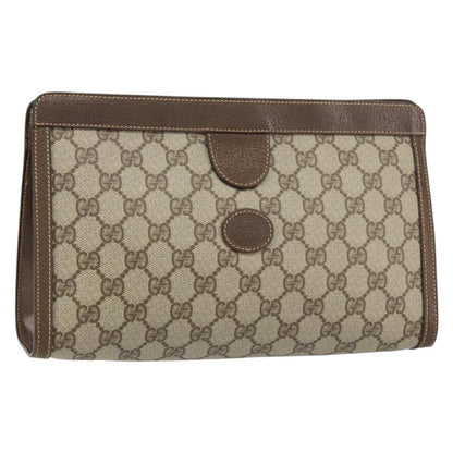 Gucci GG Supreme Clutch bag PVC, BEIGE, PVC, Clutche & pouche