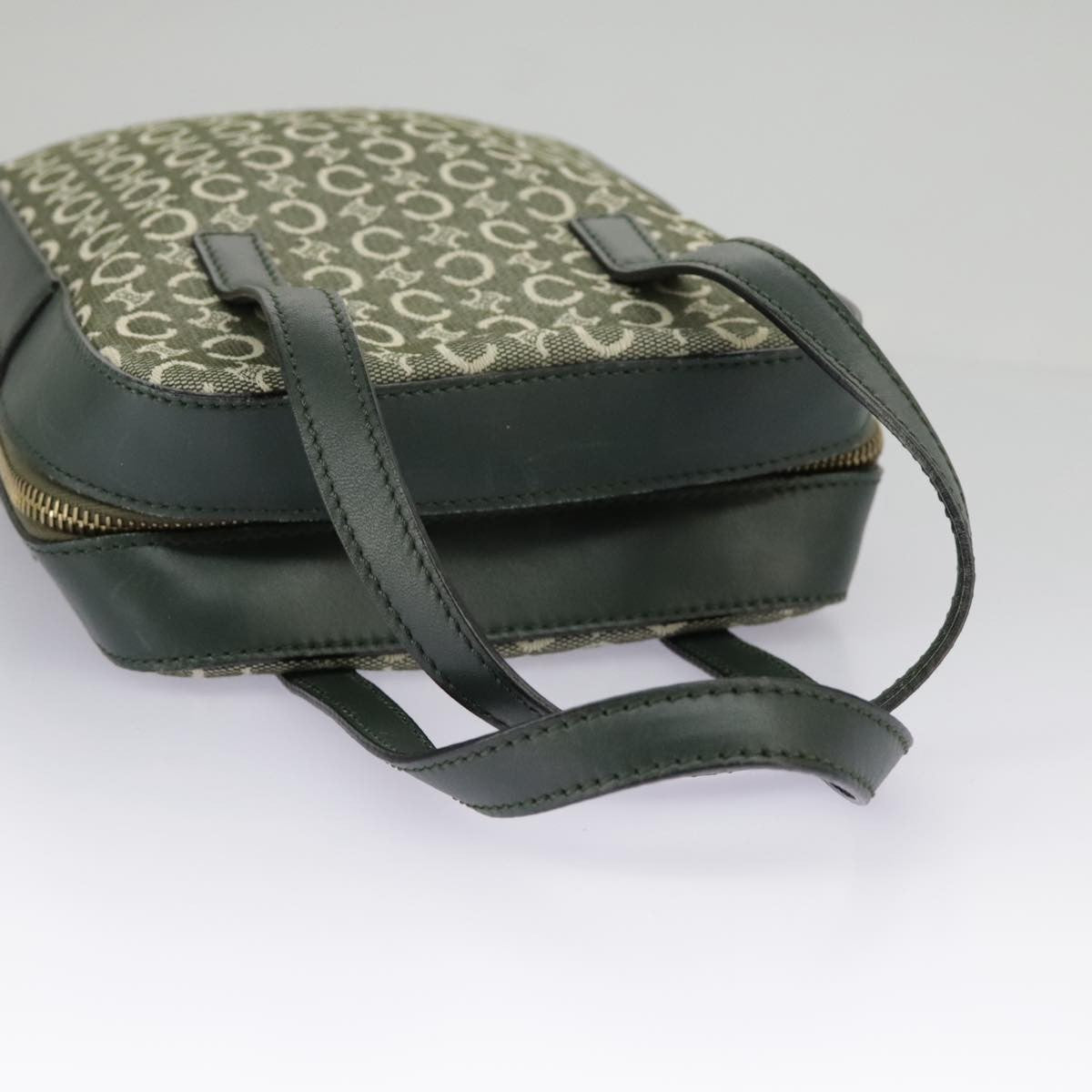 Celine C Macadam Handbag Canvas, Gray, Canvas, Handbag