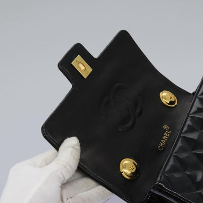 Chanel CC Turnlock Top Handle Flap Bag Patent leather, BLACK, PATENT_LEATHER, Handbag