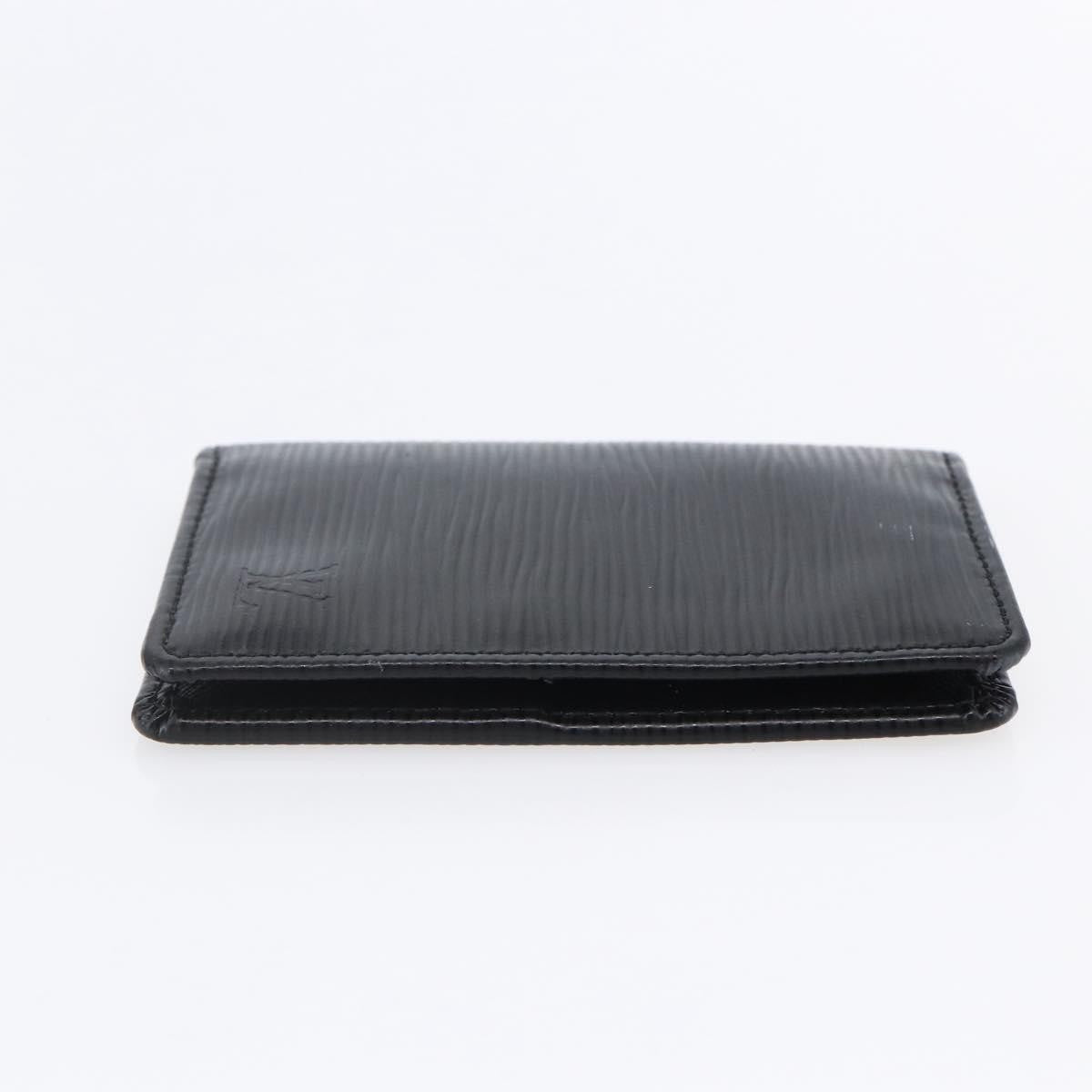 Louis Vuitton pocket organizer Leather, BLACK, LEATHER, Card Holders
