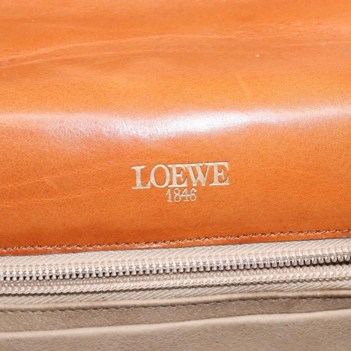 Loewe Anagram handbag Leather, BROWN, LEATHER, Handbag