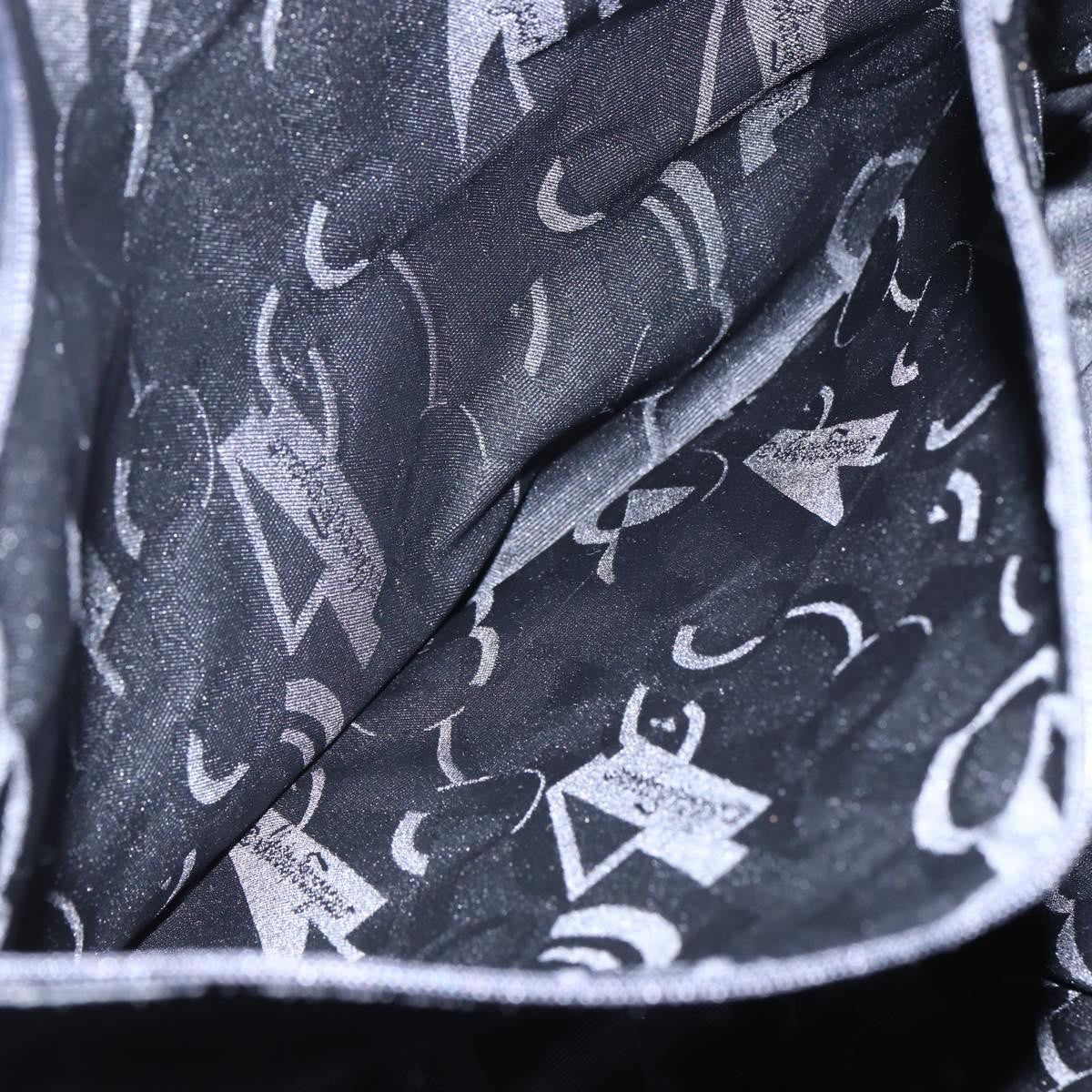 Salvatore Ferragamo Vintage Shoulder Bag Canvas, BLACK, CANVAS, Shoulder bag