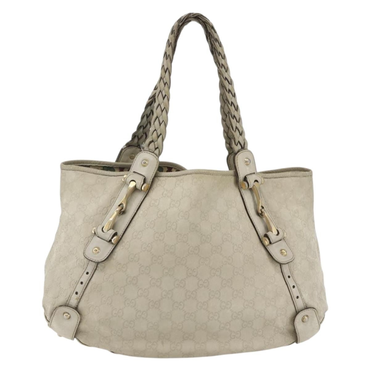 Gucci Pelham Shoulder Bag Leather, BEIGE, LEATHER, Shoulder bag