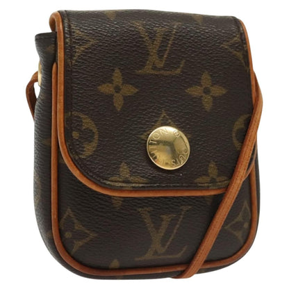 Louis Vuitton Cancun Pochette Monogram Canvas, BROWN, CANVAS, Shoulder bag