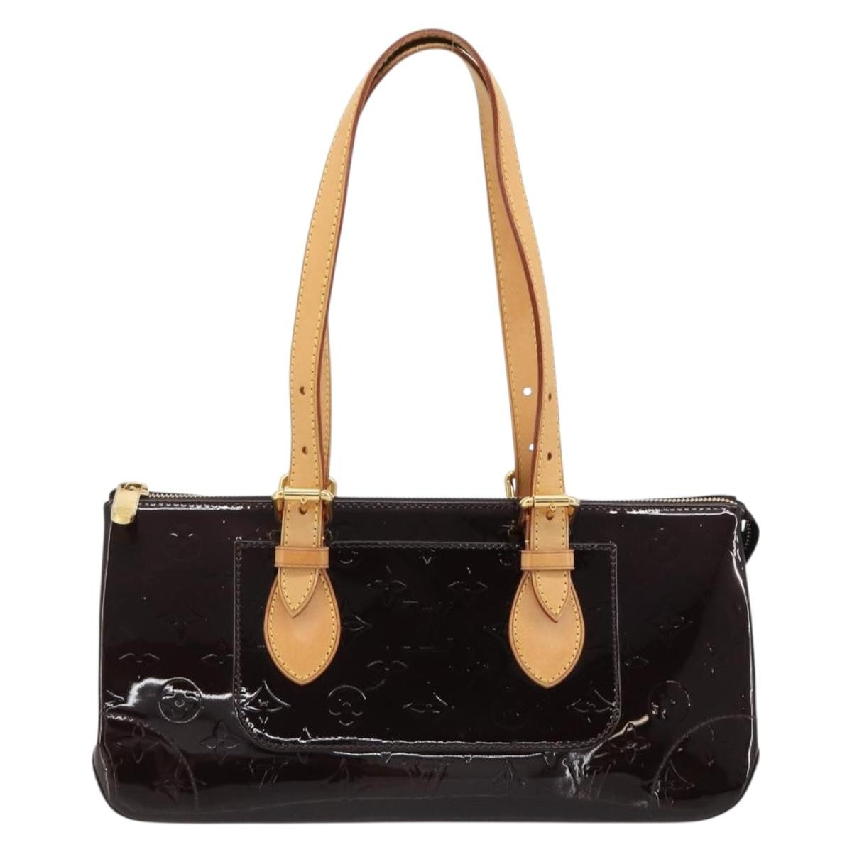 Louis Vuitton Rosewood Avenue Handbag Monogram Vernis, Purple, Patent Leather, Handbag