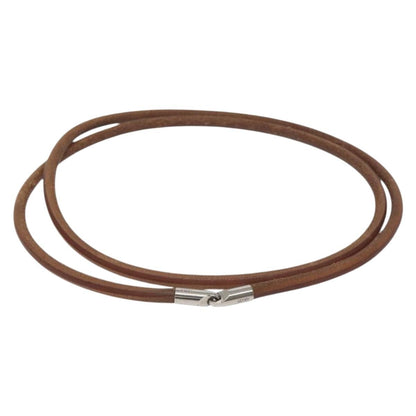 Hermes Laniere Bracelet Leather, BROWN, LEATHER, Bracelet