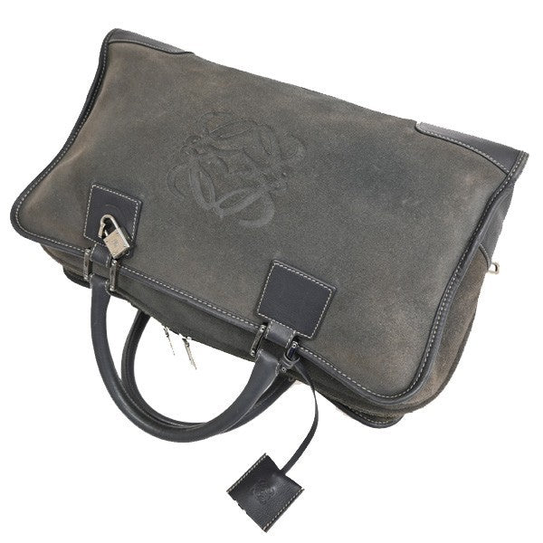 Loewe Amazona Bag Suede, GRAY, SUEDE, Handbag