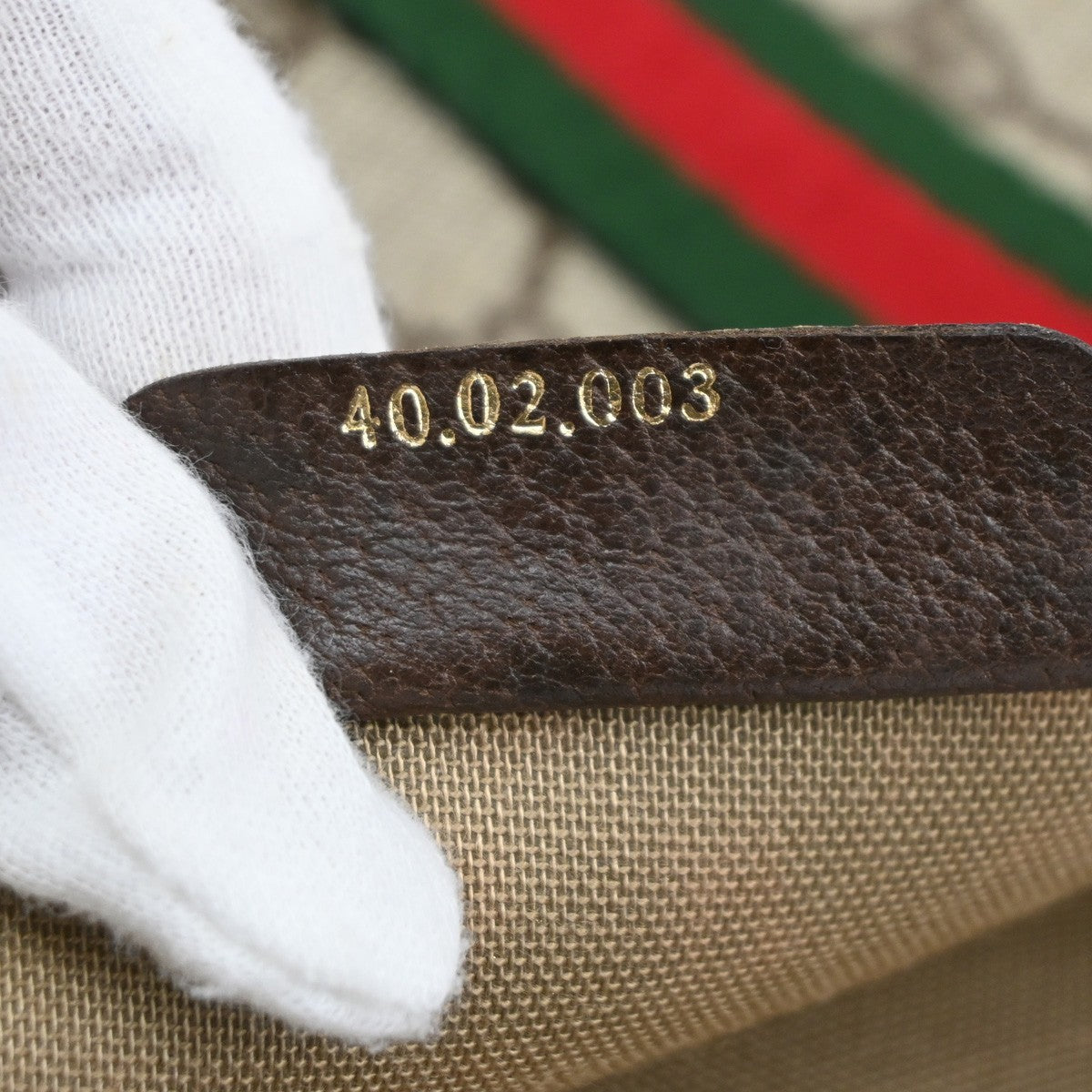 Gucci Vintage Web Strap Tote GG Coated Canvas, BEIGE, PVC, Tote bag