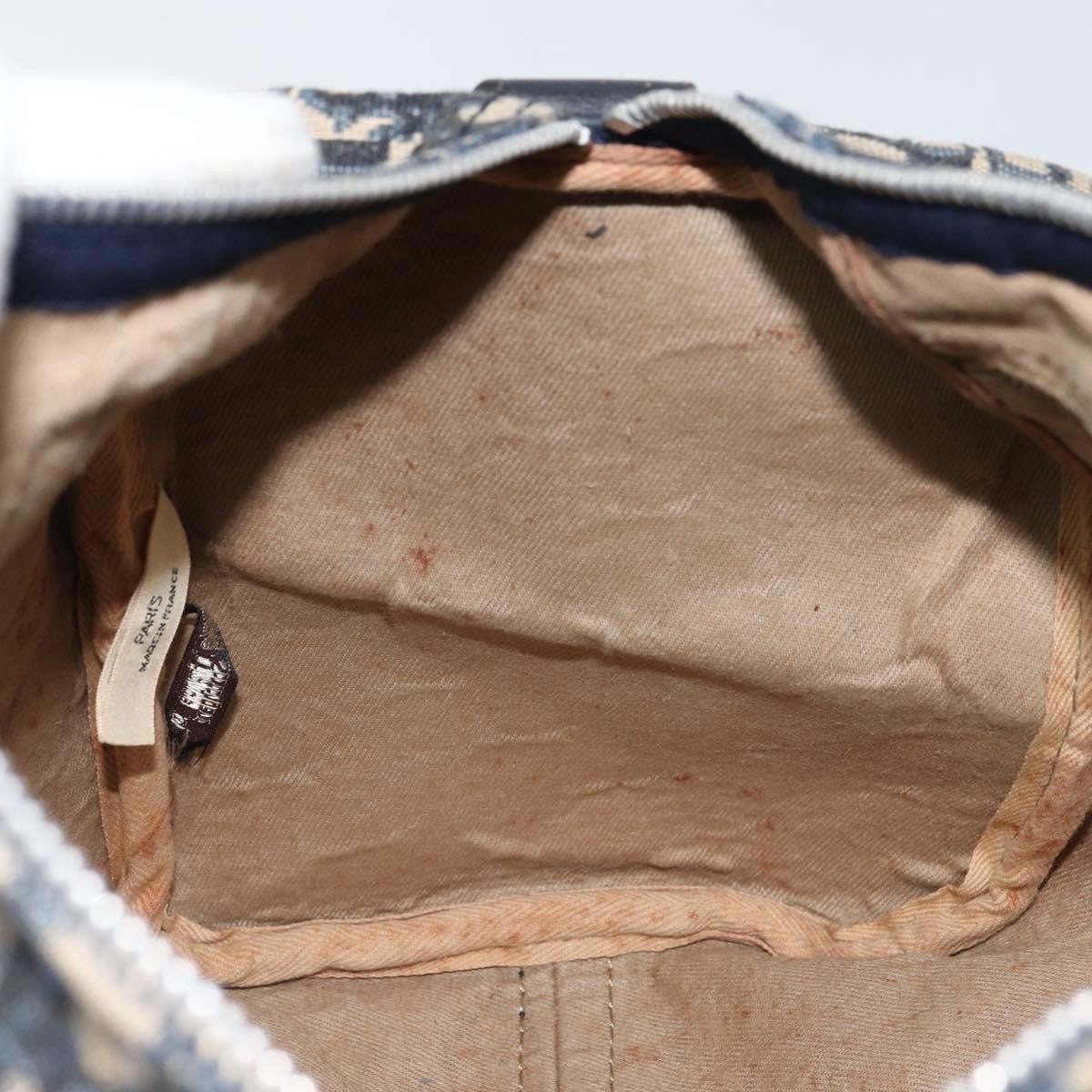 Christian Dior Vintage Trotter Boston Bag Diorissimo Canvas, NAVY, CANVAS, Handbag