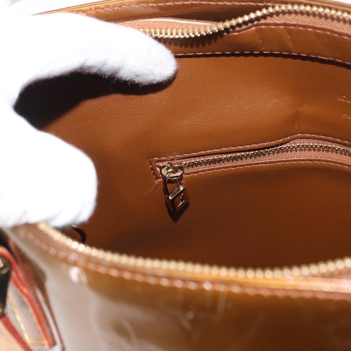 Louis Vuitton Houston Handbag Monogram Vernis, BROWN, PATENT_LEATHER, Handbag