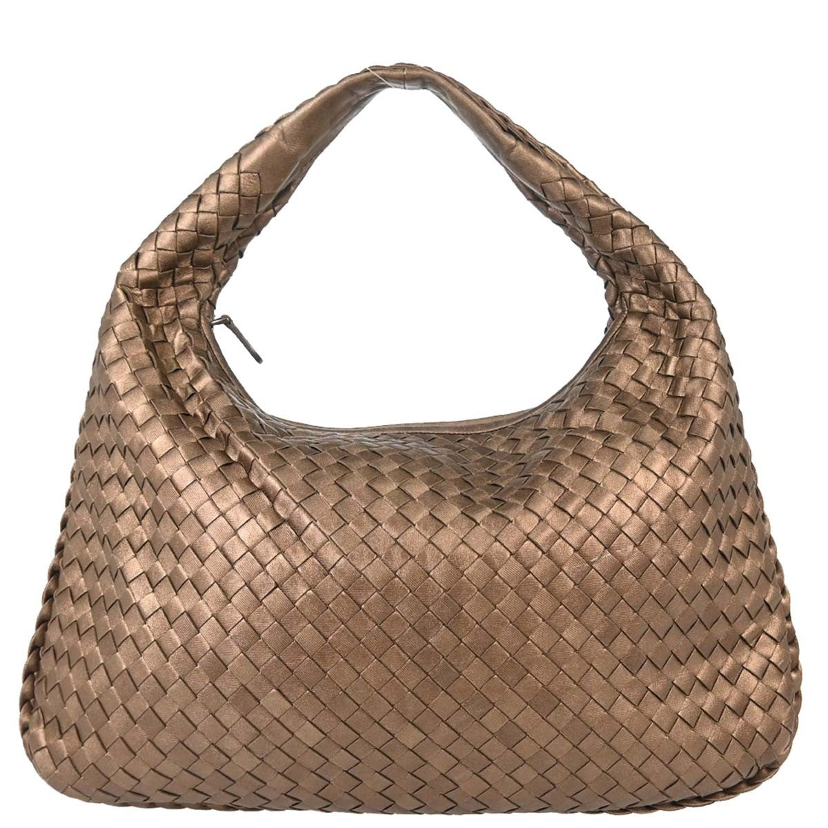Bottega Veneta Intrecciato Handbag Leather, Metallic, Leather, Handbag